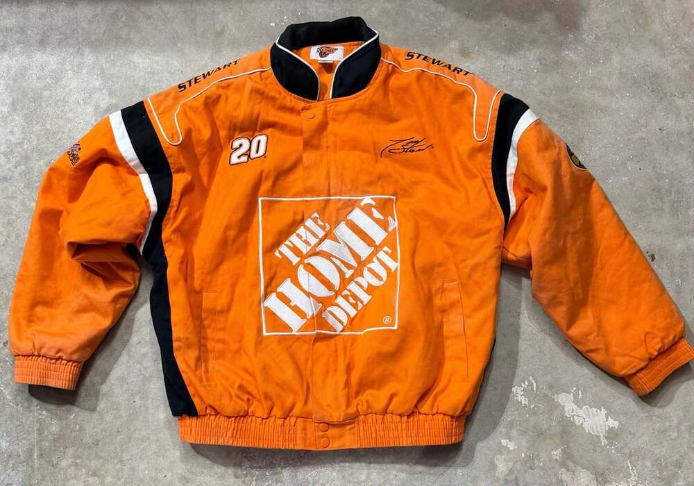 Winners Circle Tony Stewart Home Depot Racing Jacket Size Large Orange